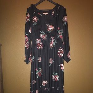 LOFT flower maxi dress